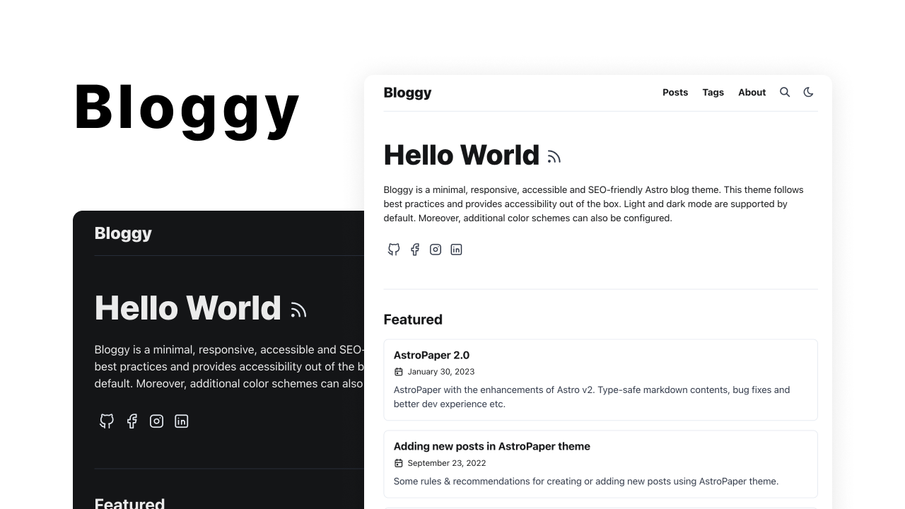 Screenshot of Bloggy
